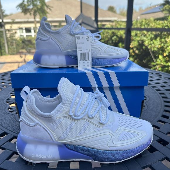 Adidas ZX 2K Boost White Boost Blue Violet Men\'s Athletic Shoes FV2928 main image 4